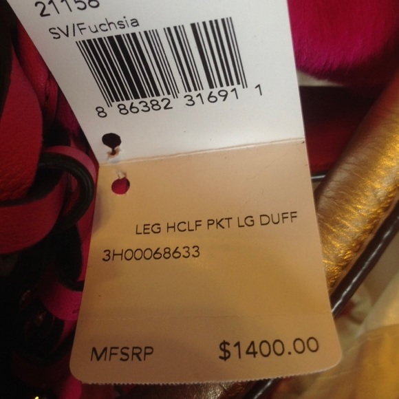 RARE Dyed Calf Fur Coach Crossbody bag-Fuchsia - Picture 10 of 10